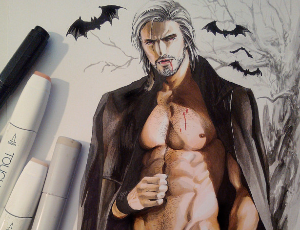 Обои картинки фото фэнтези, вампиры, мужчина, вампир