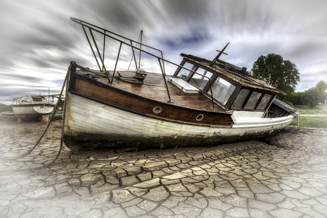 Обои картинки фото корабли, баркасы ,  буксиры, судно, отлив, океан