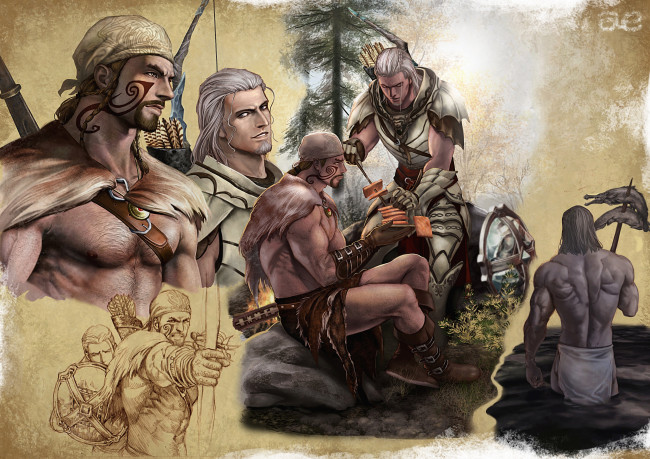 Обои картинки фото фэнтези, люди, мужчины, средневековье, еда