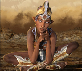 Картинка 3д+графика эльфы+ elves эльфийка фон взгляд