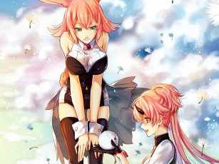 Картинка аниме pixiv+fantasia девушки