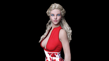 обоя 3д графика, люди , people, фон, девушка, взгляд