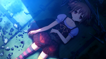 Картинка аниме unknown +другое фон взгляд девушка