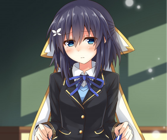 Обои картинки фото аниме, unknown,  другое, девушка, взгляд, фон