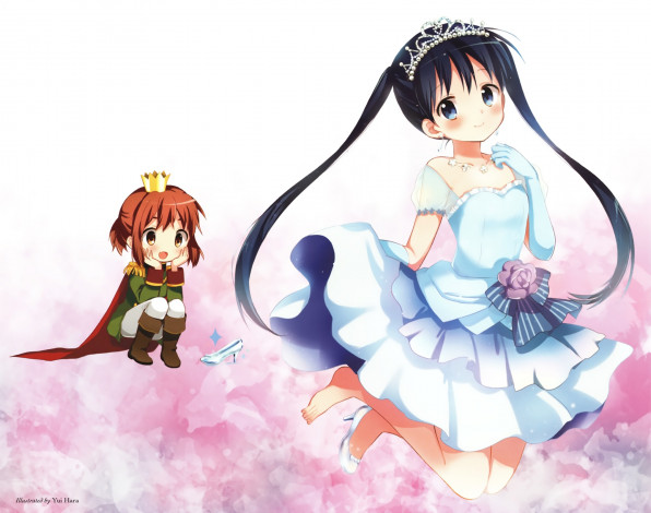 Обои картинки фото аниме, unknown,  другое, hara, yui, kiniro, mosaic, inokuma, youko, komichi, aya