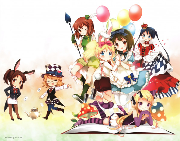 Обои картинки фото аниме, unknown,  другое, kiniro, mosaic