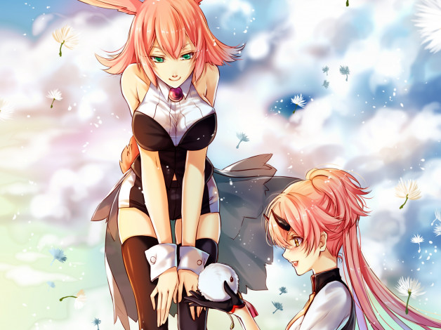 Обои картинки фото аниме, pixiv fantasia, девушки