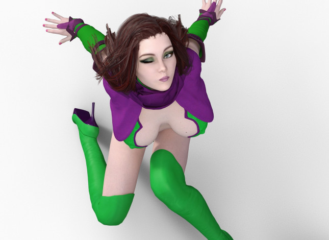 Обои картинки фото 3д графика, люди , people, фон, взгляд, девушка