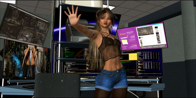 Обои картинки фото 3д графика, люди , people, взгляд, девушка, фон, интерьер