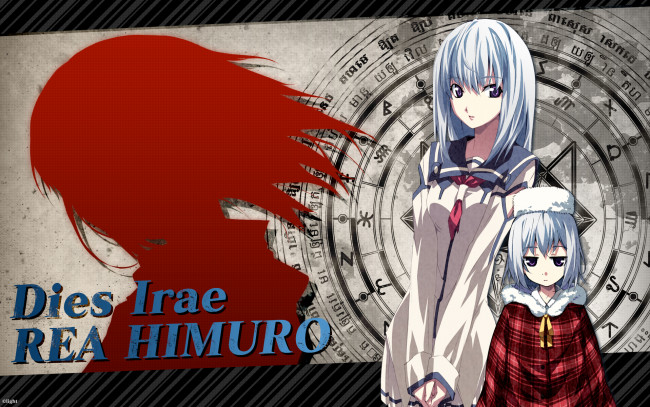 Обои картинки фото judgement day, аниме, dies irae, девушки, фон, взгляд
