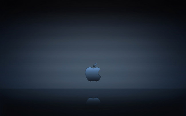 Обои картинки фото компьютеры, apple, логотип, фон, отражение