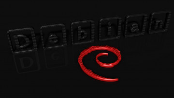 Картинка компьютеры debian фон логотип