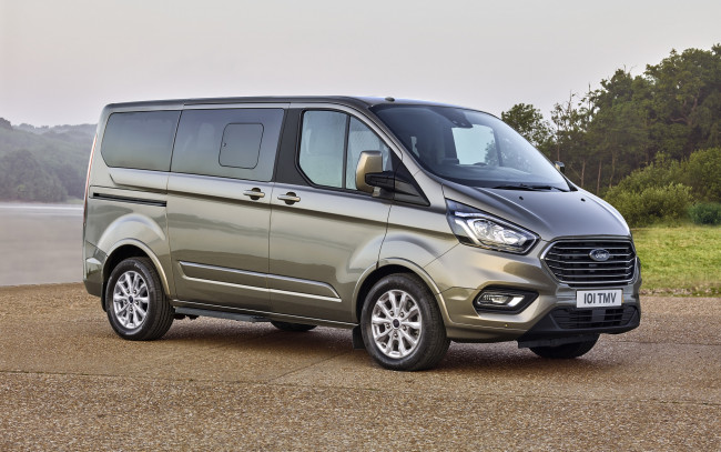 Обои картинки фото ford transit torneo custom , 2018, автомобили, ford, tourneo, custom, minibus, форд, транзит, микроавтобус, transit