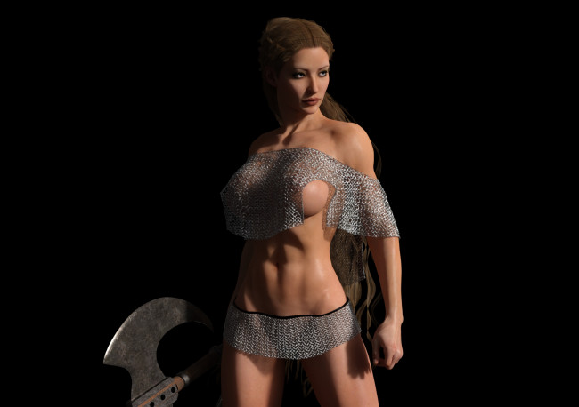 Обои картинки фото 3д графика, фантазия , fantasy, взгляд, девушка, фон