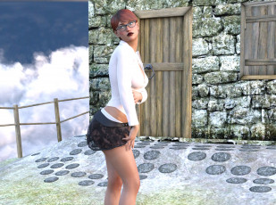 Картинка 3д+графика люди+ people фон взгляд девушка