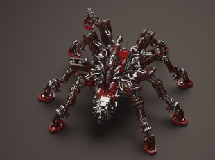 Картинка 3д+графика моделирование+ modeling паук