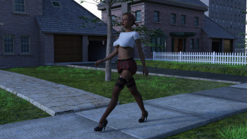 Картинка 3д+графика люди+ people фон взгляд девушка