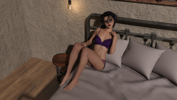 Картинка 3д+графика люди+ people фон взгляд девушка