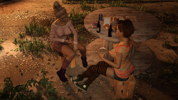 Картинка 3д+графика люди+ people фон взгляд девушки