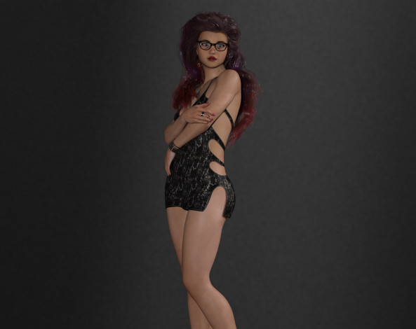 Обои картинки фото 3д графика, люди , people, фон, взгляд, девушка