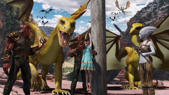 Обои картинки фото 3д графика, фантазия , fantasy, девушка, взгляд, фон