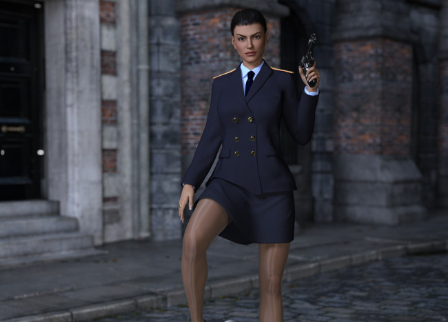 Обои картинки фото 3д графика, фантазия , fantasy, фон, взгляд, девушка