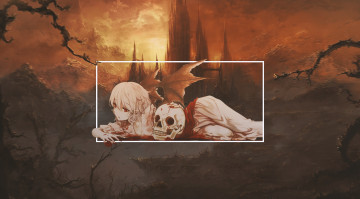 Картинка аниме ангелы +демоны девушка