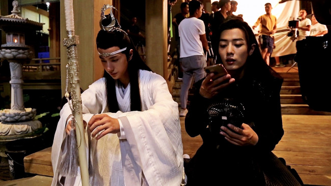 Обои картинки фото разное, знаменитости, ван, ибо, сяо, чжань, съемки, костюмы, люди