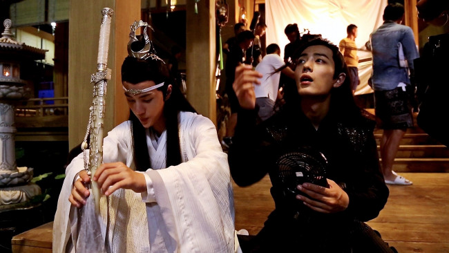 Обои картинки фото разное, знаменитости, ван, ибо, сяо, чжань, съемки, костюмы, люди