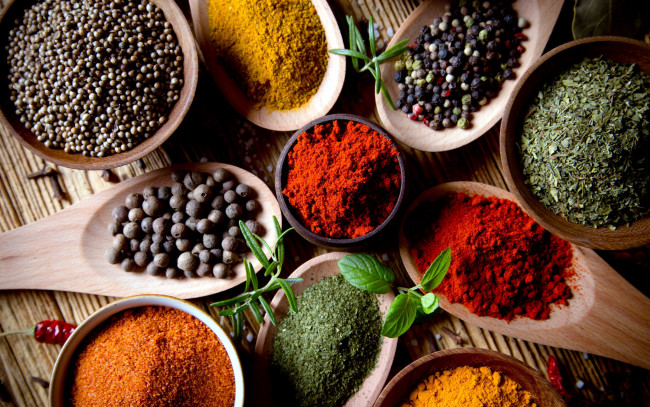 Обои картинки фото еда, крупы,  зерно,  специи,  семечки, перец, розмарин, мята