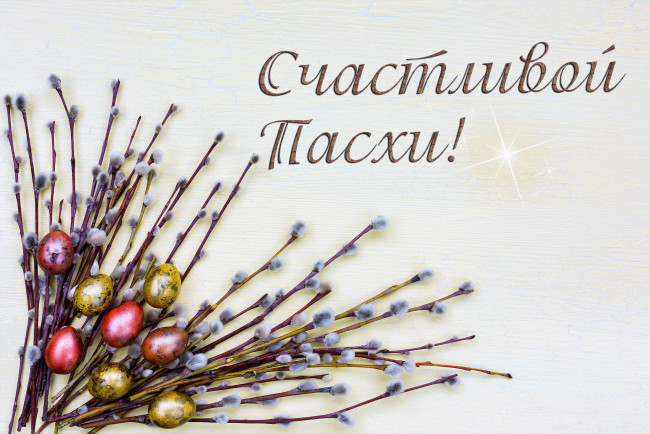 Обои картинки фото праздничные, пасха, верба, яйца