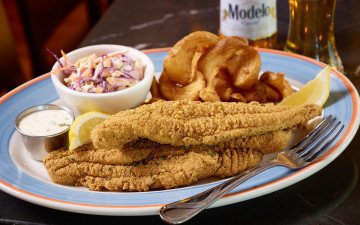 Картинка еда разное соус рыба панировка лимон