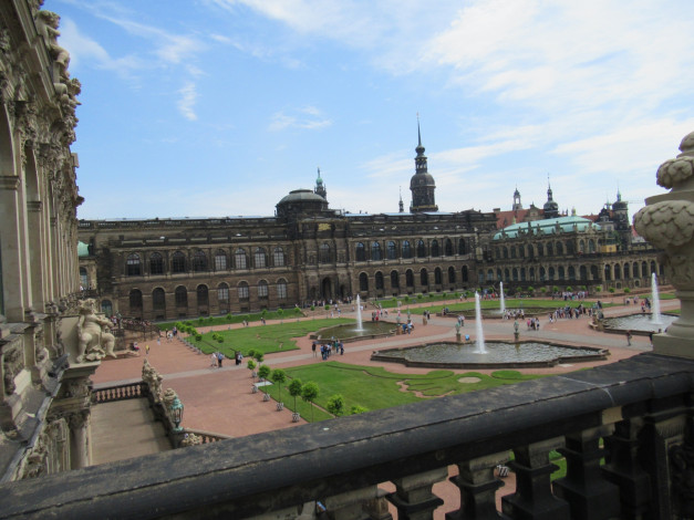 Обои картинки фото города, дрезден , германия, фонтаны