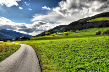 Картинка природа дороги dobbiaco италия