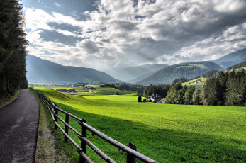 Картинка природа дороги valdaora италия