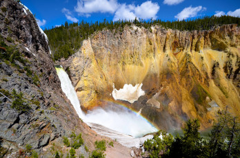 Картинка природа водопады горы каньон вода
