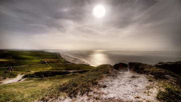 Картинка природа побережье море поля