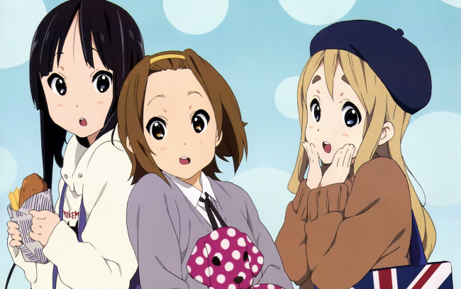 Обои картинки фото аниме, on, k-on