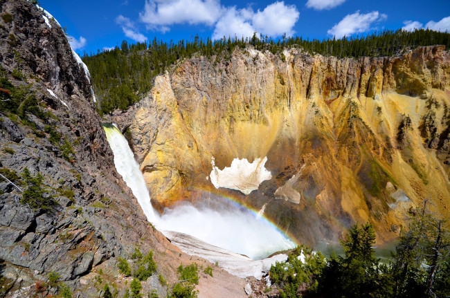 Обои картинки фото природа, водопады, горы, каньон, вода