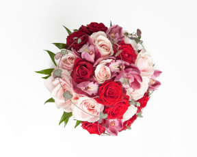 Картинка цветы букеты композиции розы орхидеи