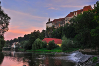 Картинка австрия raabs города пейзажи горы дома река