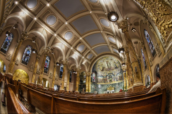 Картинка интерьер убранство роспись храма нью-йорк церковь святого франциска