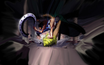 Картинка аниме one piece shichibukai sir crocodile monkey d luffy