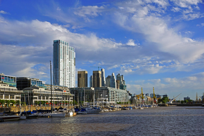 Обои картинки фото аргентина, буэнос, айрес, города, река, дома