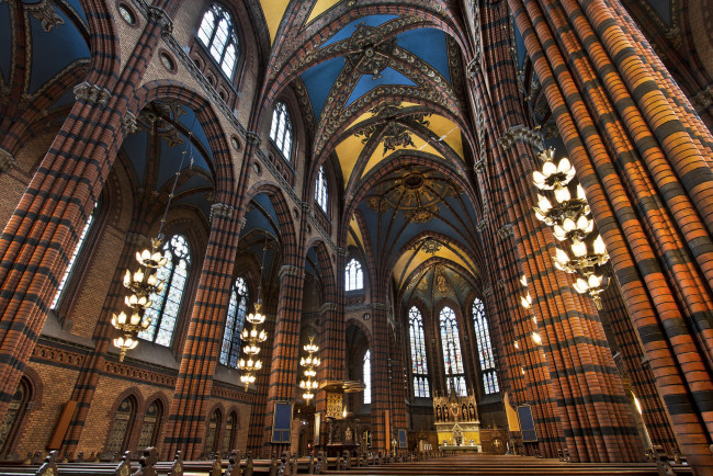 Обои картинки фото интерьер, убранство, роспись, храма, стокгольм, церковь, святого, иоанна