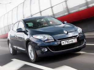 Картинка автомобили renault 2012г синий mеgane