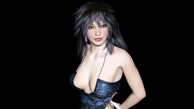 Обои картинки фото 3д графика, people , люди, взгляд, девушка