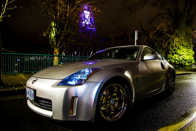 Обои картинки фото автомобили, nissan, datsun, авто, улица, ночь