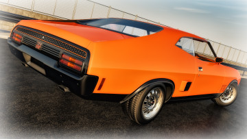 Картинка автомобили 3д ford 1973г