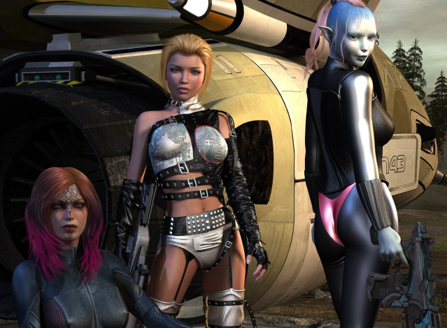 Обои картинки фото 3д графика, эльфы , elves, взгляд, девушки, фон, оружие, эльфийка